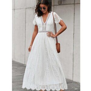 New Azura Fill Your Heart Lace Short Sleeve Maxi Dress P5495